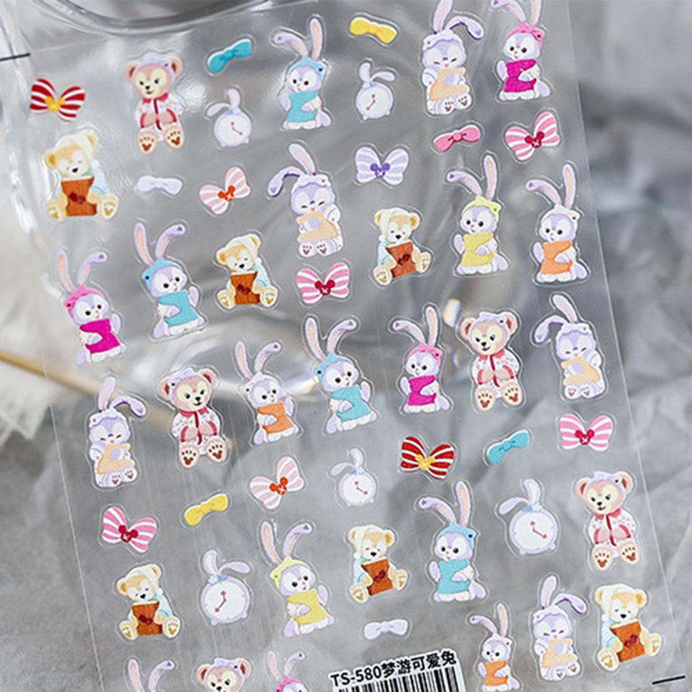 AUGUSTINA Agustina Stiker Nail Art Duffy Bear Sleepwalking Rabbit Slider Decal Manicure