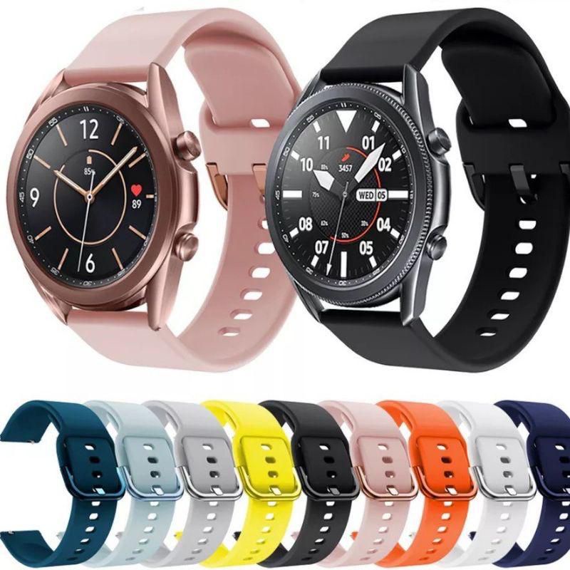 Strap Samsung Galaxy Watch Active 3 41mm 45mm Tali Jam Rubber Colorful Buckle Model