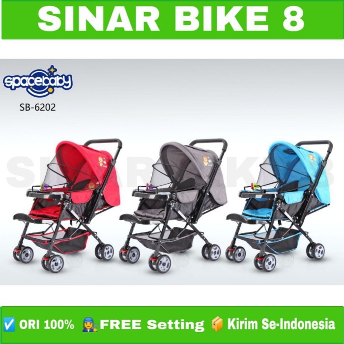 Baby Stroller Kereta Dorong Bayi SPACEBABY SB 6202//SB 6212//SB-6055//6055A Reversible Stir