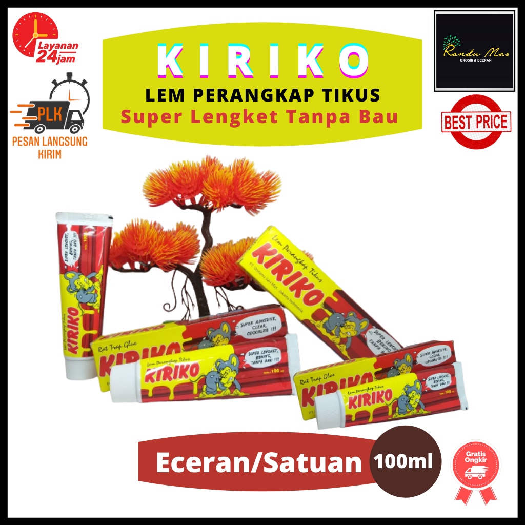 Kiriko Lem Tikus Tube 100 ml Mouse Glue Trap Super Lengket Ampuh Pembasmi Tikus Original Serbaguna