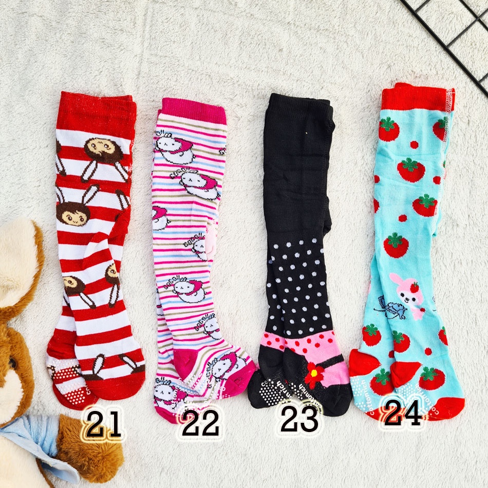 [B-062] Legging anak bayi Cotton Rich(CR) tutup kaki anti slip / legging motif boy (0-6 bulan)