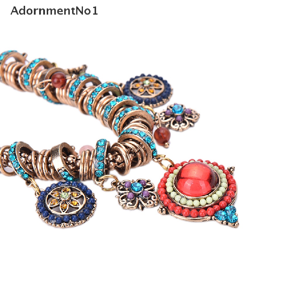 (AdornmentNo1) Kalung Rantai Dengan Liontin Rumbai Gaya Gypsy Etnik Tribal Turki Boho Untuk Wanita