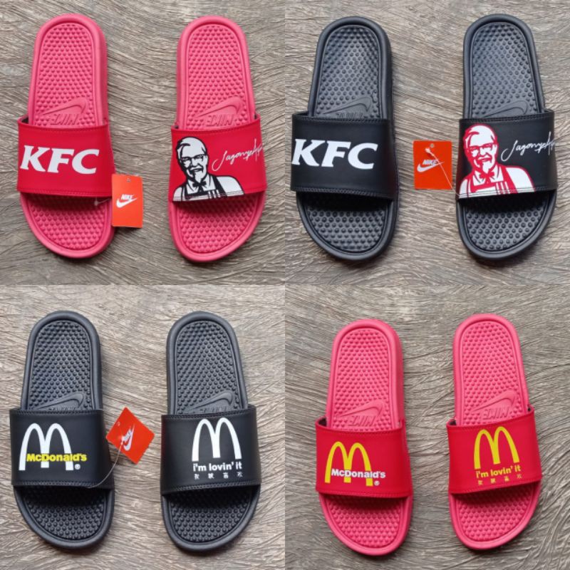 Sandal nike benassi mc donalds KFC sendal casual sporty murah original