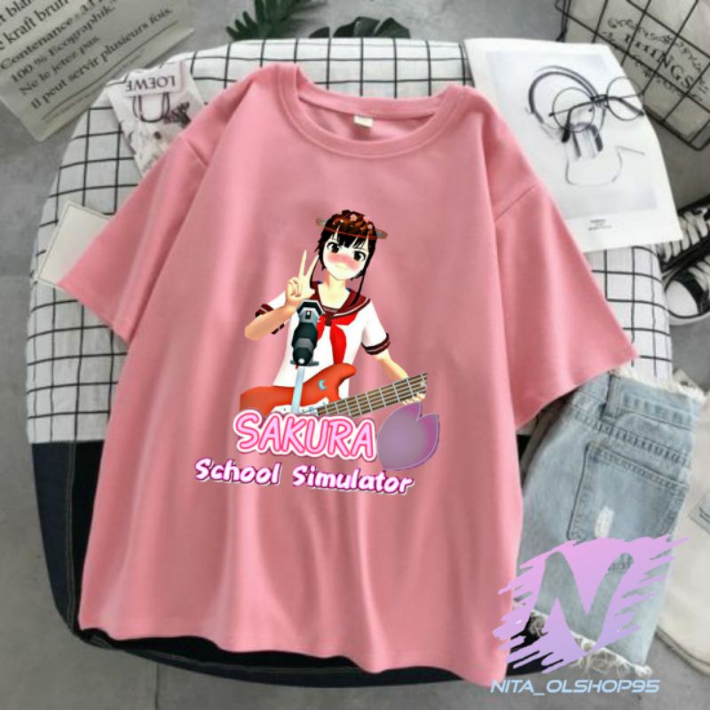 kaos anak sakura school simulator baju sakura school simutalor main gitar