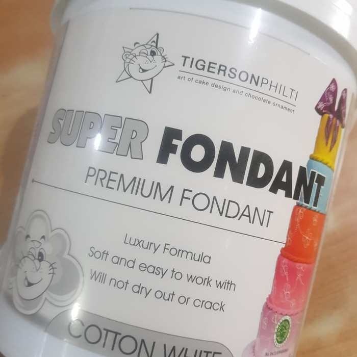 

Super Fondant 5kg / tigerson fondan icing Cotton White