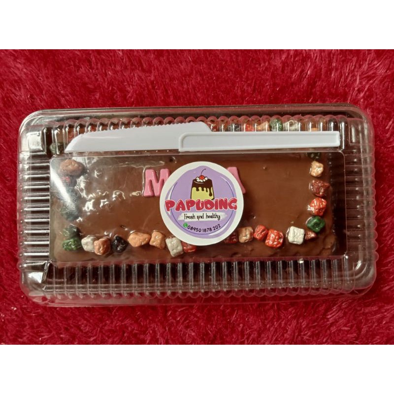 

brownies super nyoklat coklat kue ulang tahun lumer dessert box