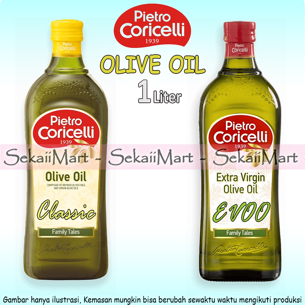 

PIETRO CORICELLI Olive Oil 1 Liter - CORICELI Pure / Extra Virgin Olive Minyak Zaitun Botol Besar 1 Lt