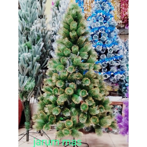 Promo Pohon natal 150 cm , 1,5meter  (5feet) premium,kaki besi harga pohon saja