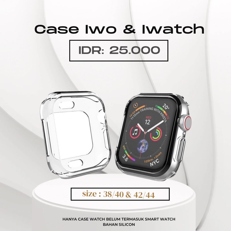 CASE TRASPARAN UNTUK IWATCH  &amp; IWO WATCH SMART WATCH