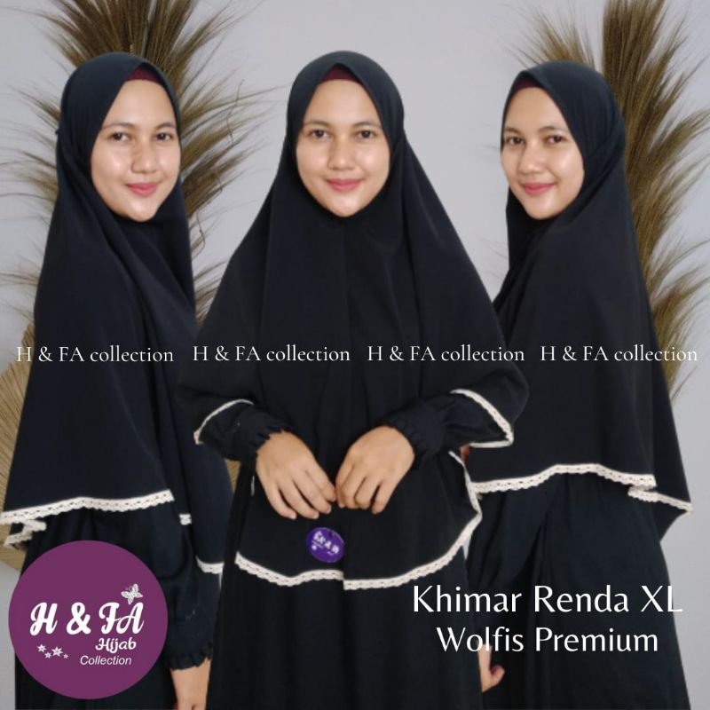 JILBAB INSTAN Khimar WOLFIS Renda Tali JUMBO
