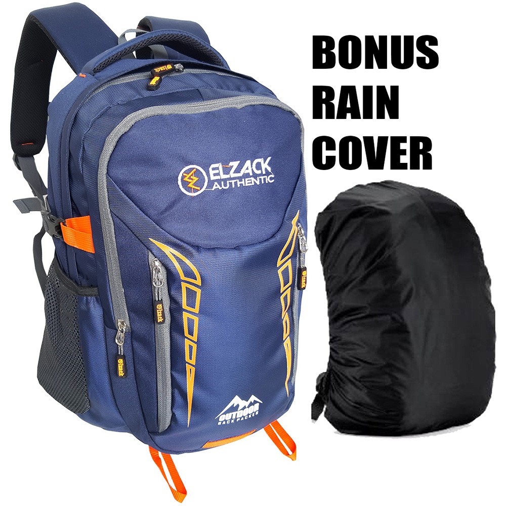 Tas Ransel Pria BONUS RAIN COVER Laptop 15 inch Elzack Expedition Elby Authentic