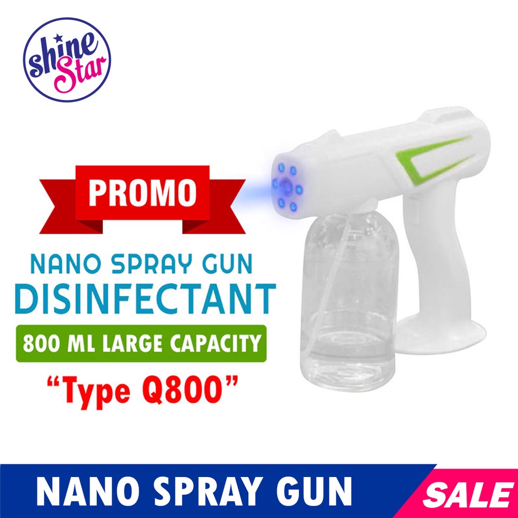 SHINE STAR - [ COD ] NANO GUN SPRAY DESINFEKTAN 800ML / FOGGING MACHINE WIRELESS DISINFECTION BLUE LIGHT