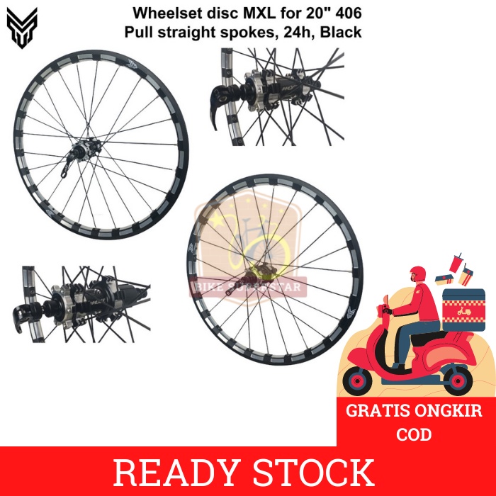 Wheelset Velg Sepeda Lipat MXL 20 Inch (451) Jangkrik