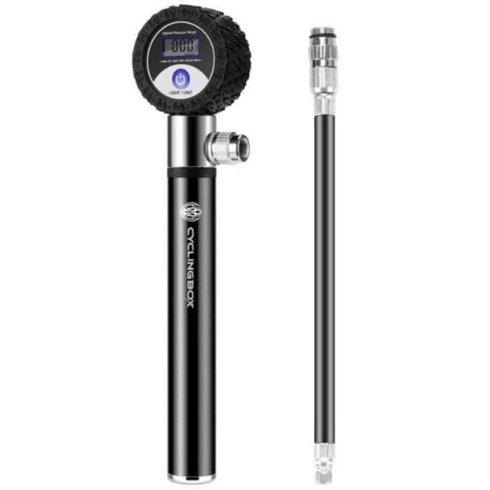 Aubtec Pompa Angin Ban Sepeda Manual LCD Screen 120 PSI