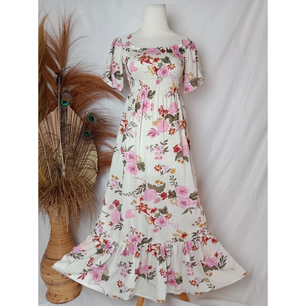 VANESSA REMPEL/ DASTER KERUT DADA REMPEL / DASTER SMOK-POPPY CREAM