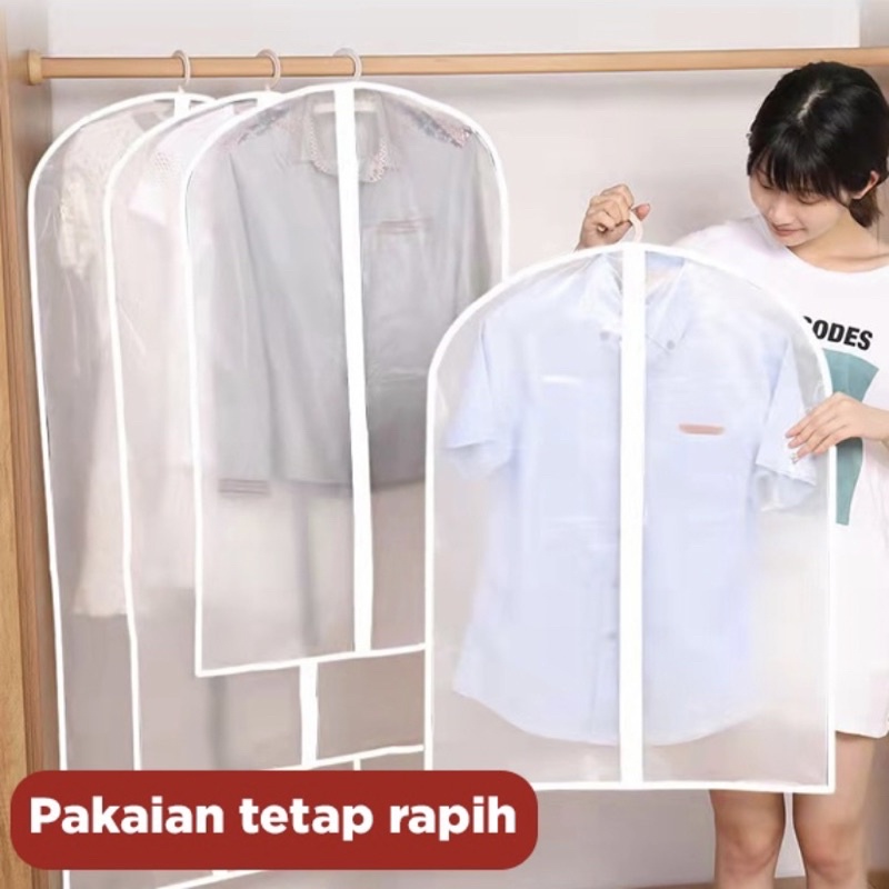 COVER / SARUNG BAJU GANTUNG BAHAN PEVA ANTI AIR ANTI DEBU | COVER BAJU