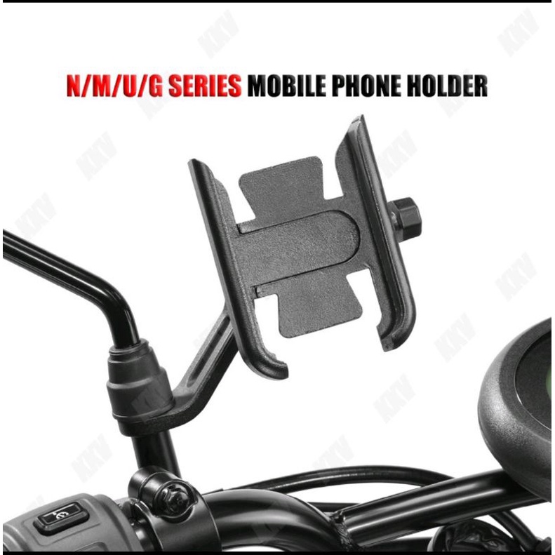 Phone Holder Holder Hp Di Spion Motor FAZZIO NMAX AEROX PCX VARIO160 SCOOPY BEAT  Dan Lain - Lain Universal Motor