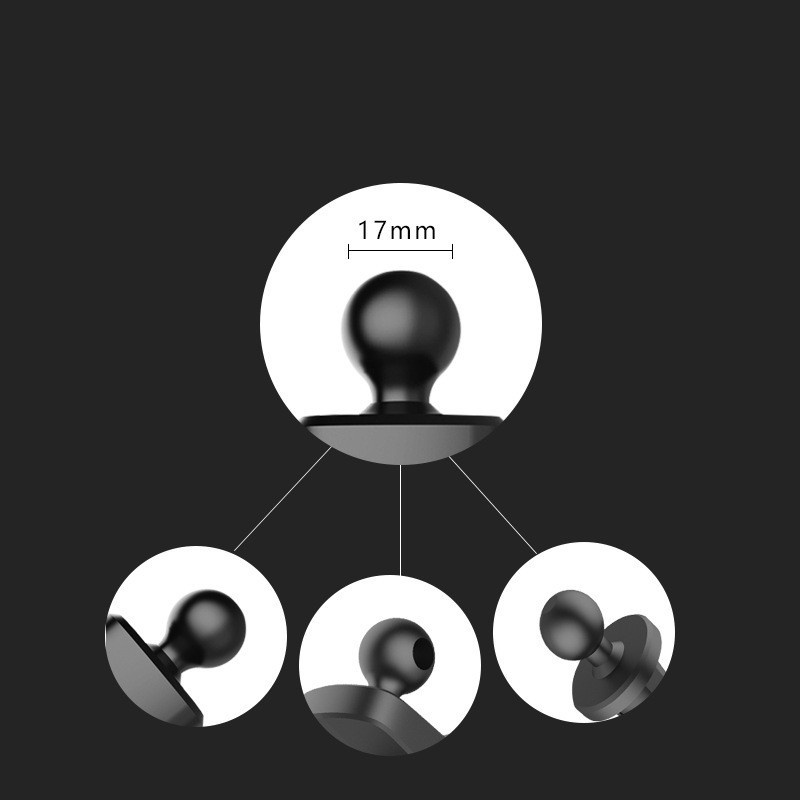 Dudukan Hp Universal Ukuran 17mm Dengan Suction Cup Untuk Dashboard Mobil