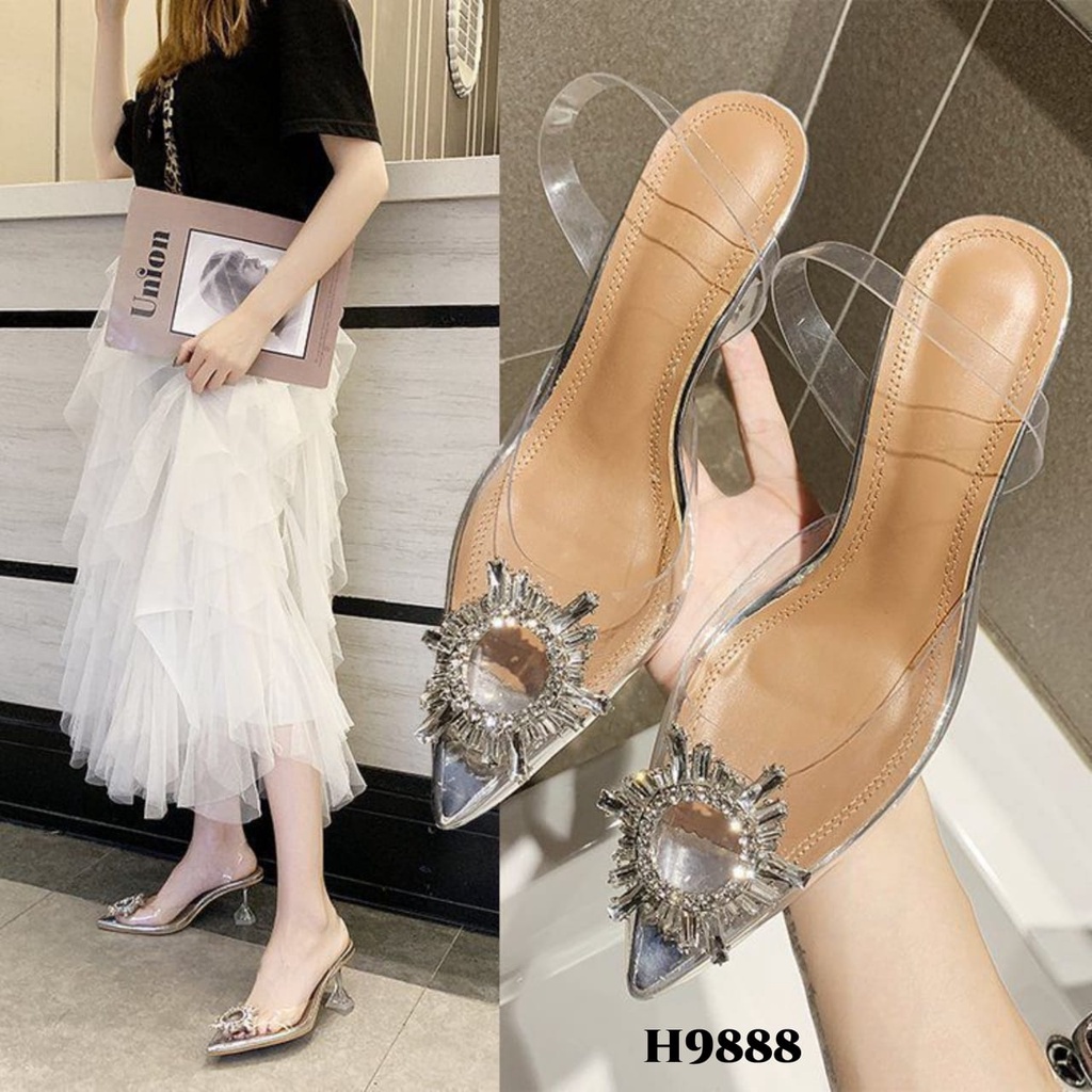 WYN HEELS TRANSPARENT FASHION KOREA H9888