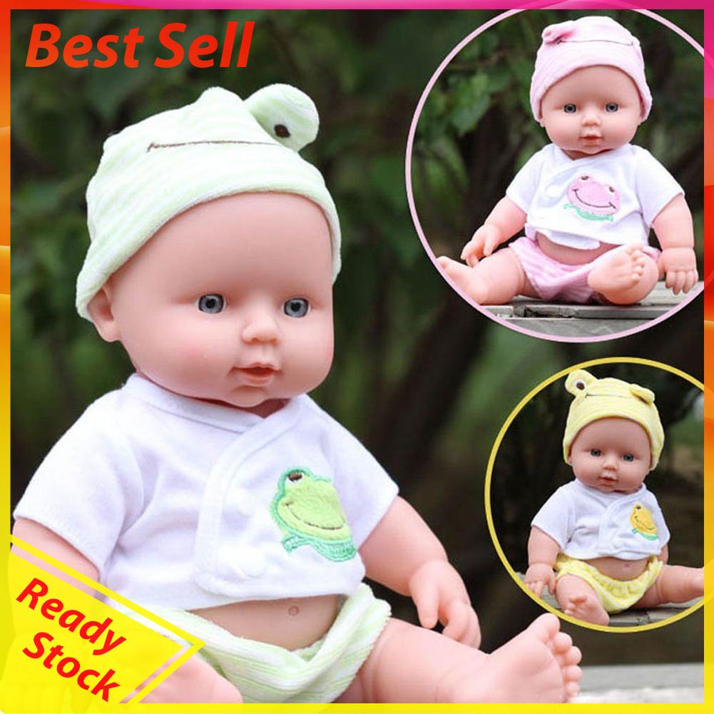 Silikon [Warna Random]Vinyl Boneka 30cm Reborn Bayi Perempuan Handmade Mainan Manusia Hidup