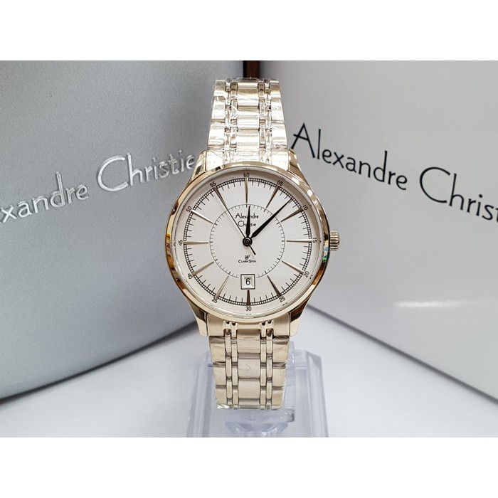 Jam Tangan Wanita Alexandre Christie AC 8553 Soft Rosegold Original