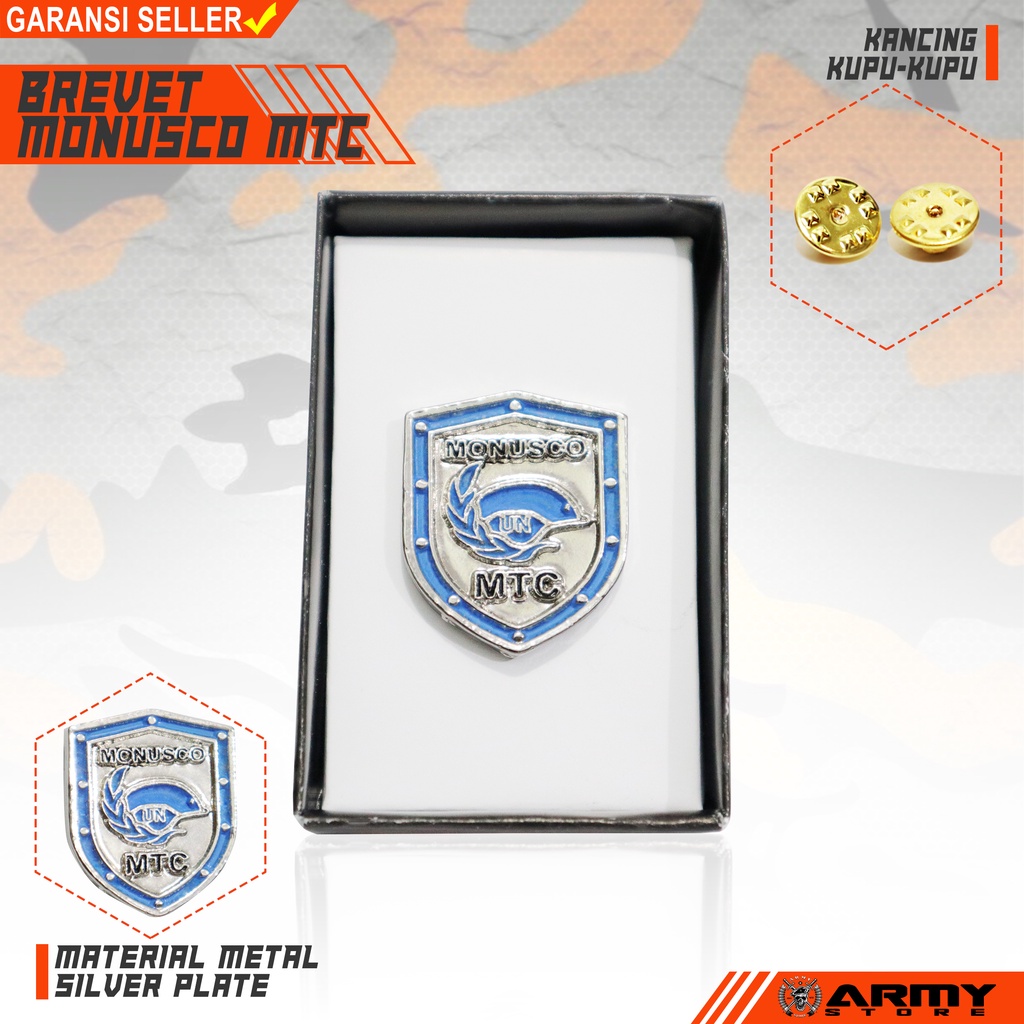 BREVET PIN MONUSCO MTC / EMBLEM MONUSCO MTC