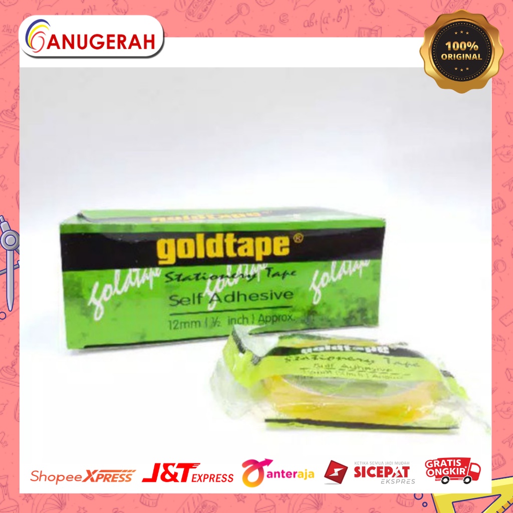 

GOLD TAPE 1/2 X 72Y ISOLASI BENING DOS