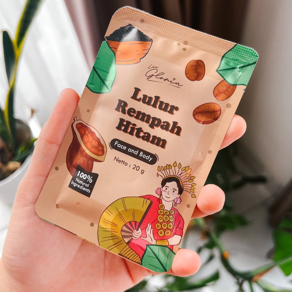 Lea Glora Lulur Badan Dan Lulur Wajah - Lulur Rempah Kayu Bangkal / Lulur Rempah Hitam