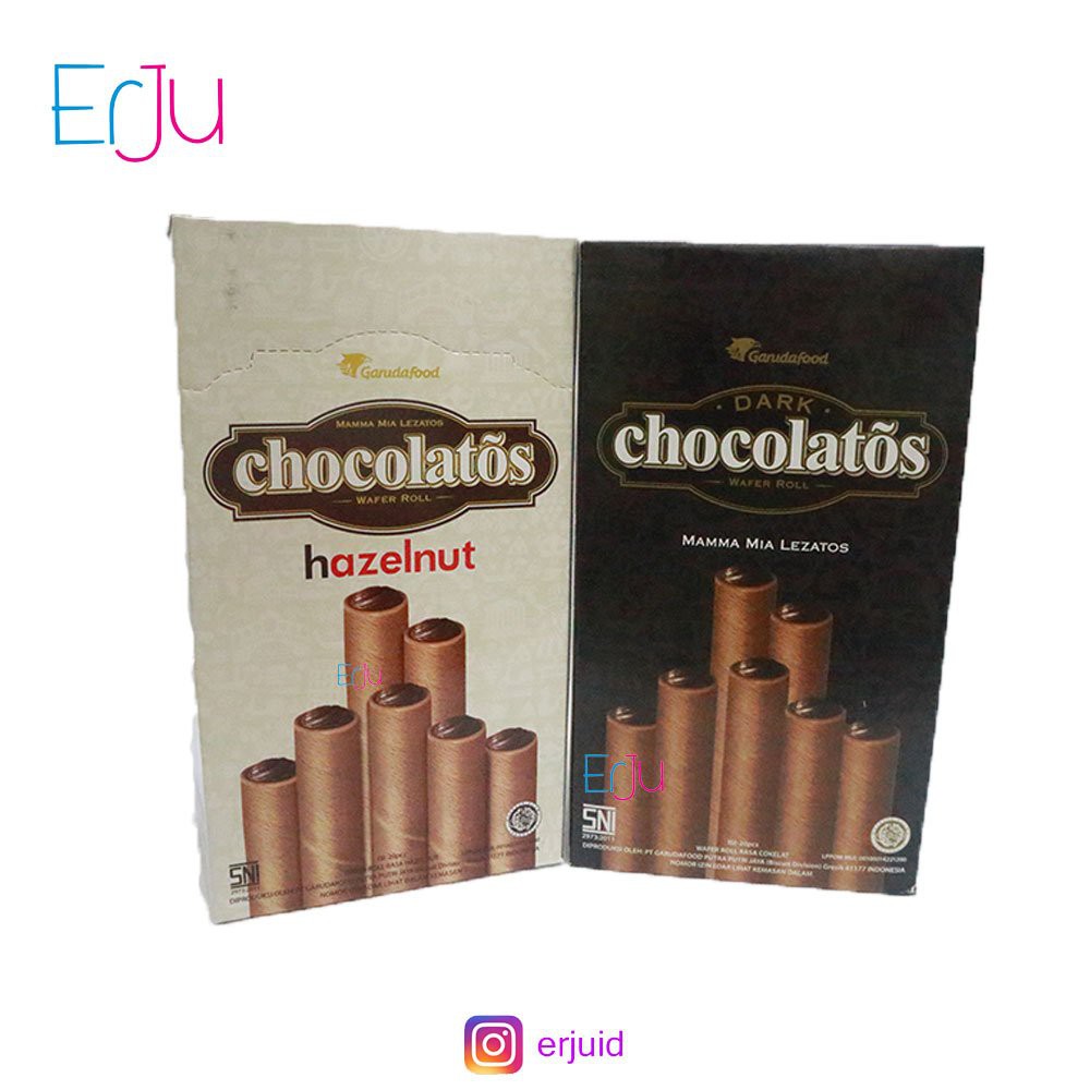 

Chocolatos Hazelnut atau Dark Snack terbatas