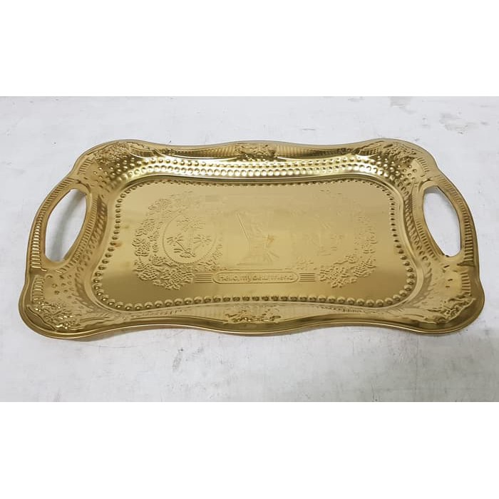 Nampan / Baki / Tray Motif Warna Gold