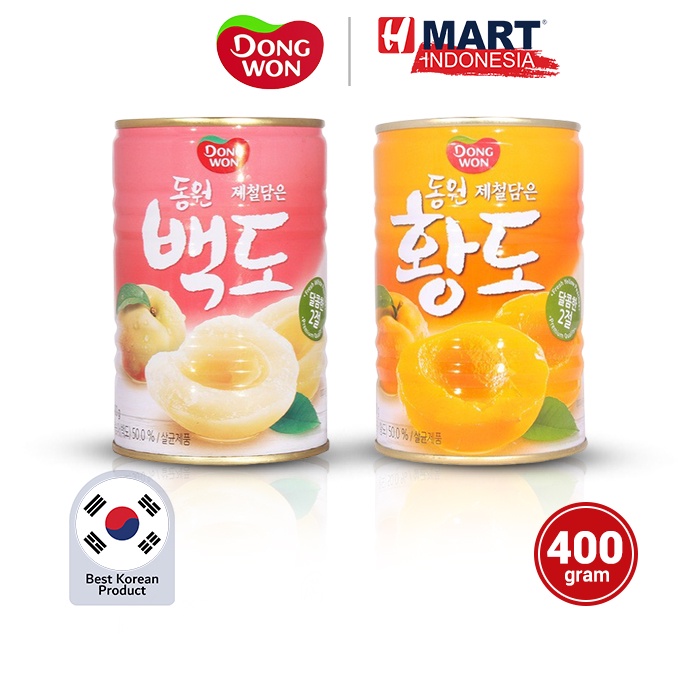 

K- Dongwon Canned Peach - Buah Persik Korea Dalam Kemasan Kaleng 400g