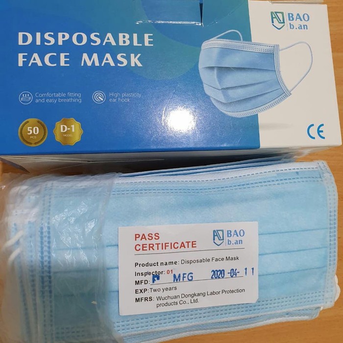 Face Mask 3 Ply @ 50 pcs