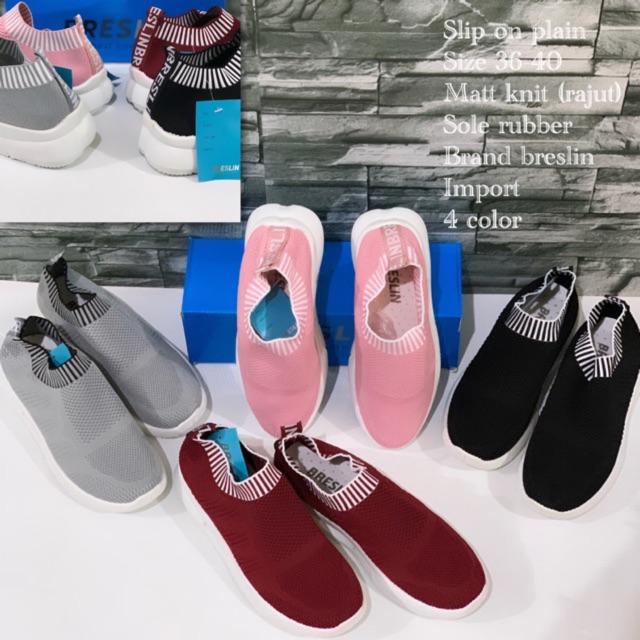 BISA COD / SLIP ON RAJUT PLAIN (BRESLIN ORIGINAL IMPORT)