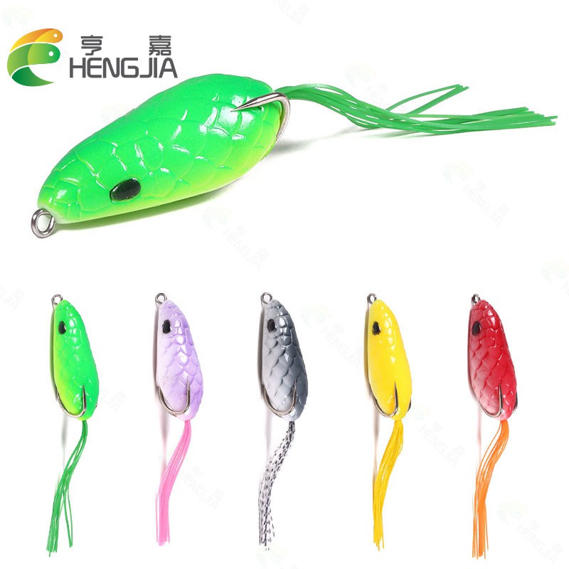 Hengjia 5PCS Umpan Pancing Softlure Bentuk Katak Imitasi 6CM 10G