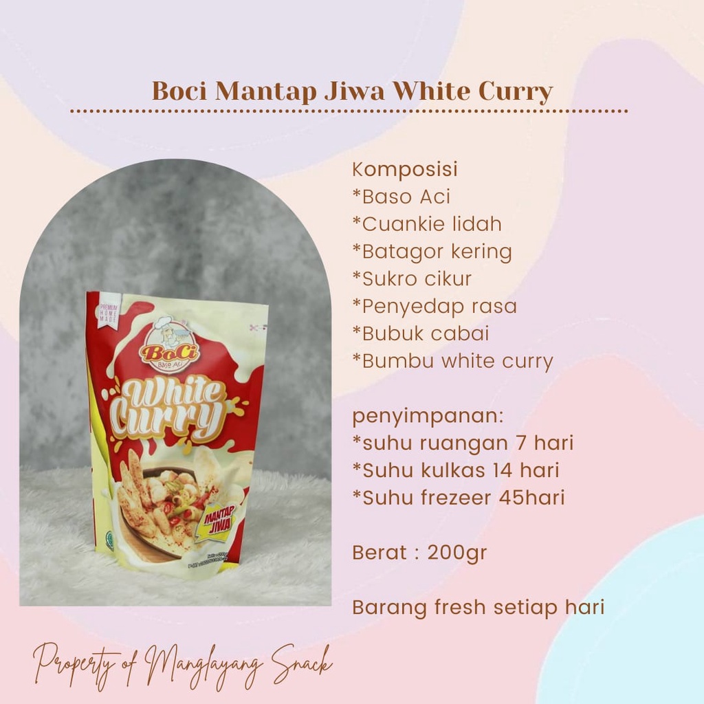 

BOCI BASO ACI WHITE CURRY MANTAP JIWA