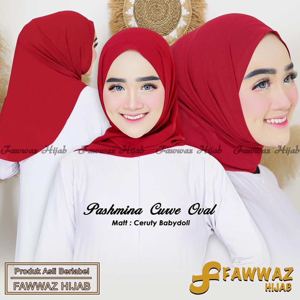 Pashmina oval curve hijab nuha jilbab