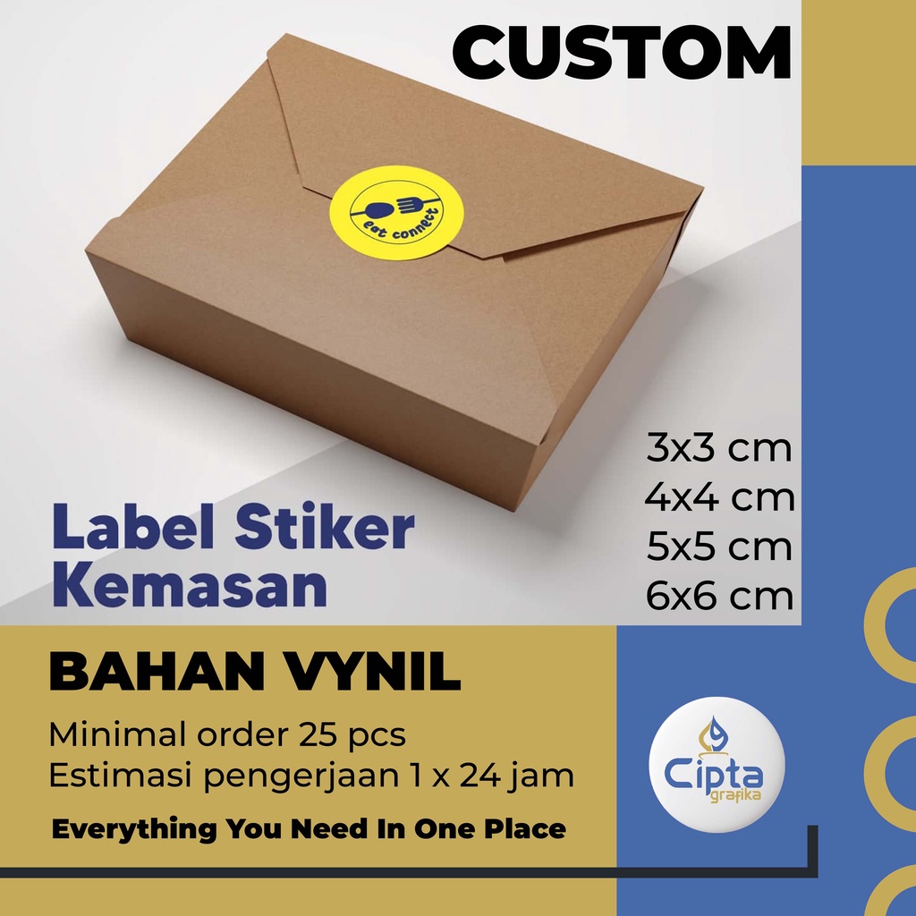 

STIKER CUTTING BULAT LABEL KEMASAN- STICKER VYNIL - STIKER PRODUK CUSTOM - TEMA BEBAS - MURAH - STIKER ANTI AIR - CUTTING BULAT