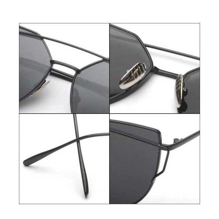 Kacamata Hitam Frame Metal Vintage Sunglassess GF13 versize Cat Eye wanita ACC