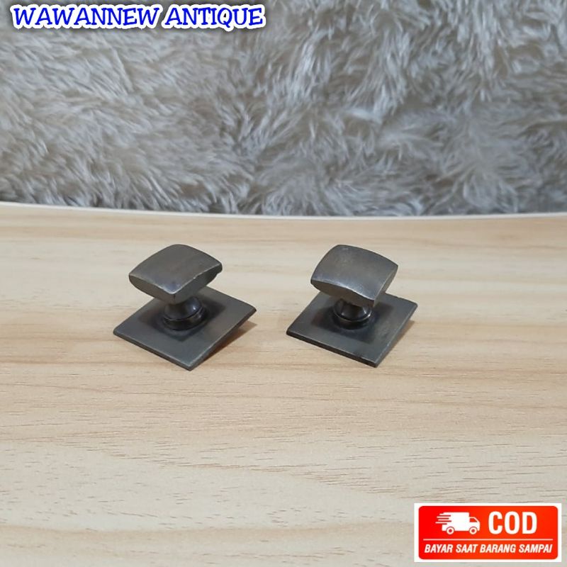 Handle / Tarikan Laci Gagang Lemari Rumah Kuningan Antik Murah 3x3cm