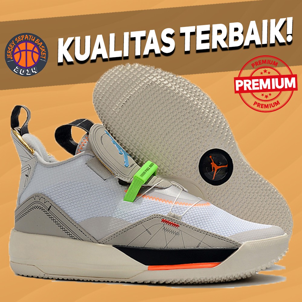 SEPATU BASKET SNEAKERS NIKE AIR JORDAN 33 GREY PRIA WANITA IMPORT