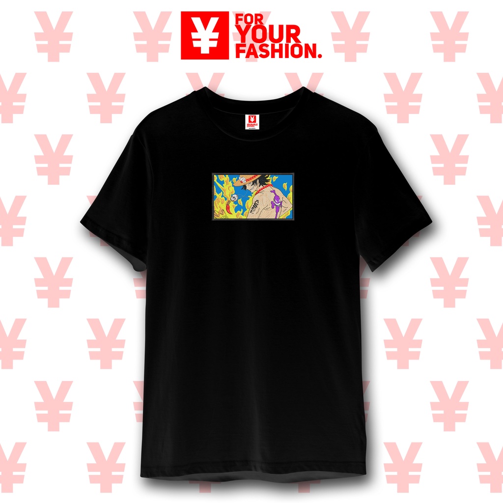 FYF T-SHIRT AS #4 - LUFFY HNA EMBROIDERY KAOS BORDIR