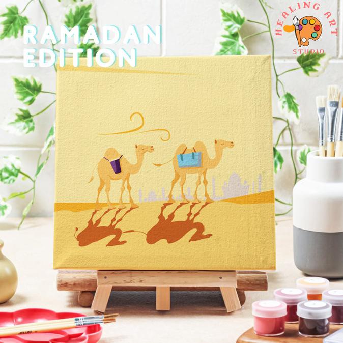 

Painting by number lukisan Unta gurun Pasir canvas 20x20 alat melukis
