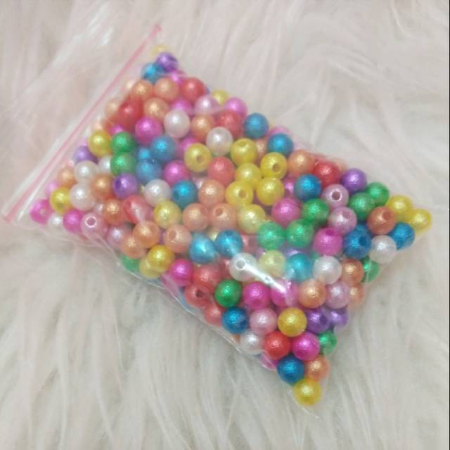 Manik Mutiara Jeruk Warna Campur Ukuran Kecil