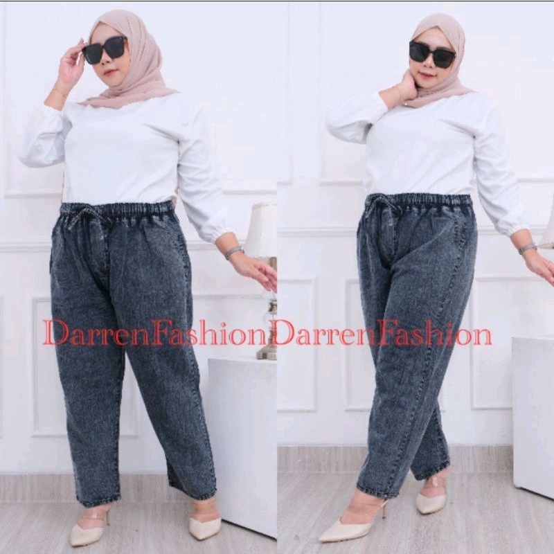 Celana Panjang Wanita  Baggy Jumbo XXXL fit 4L Untuk Wanita Dewasa . BAGGY EXTRA JUMBO POLOS