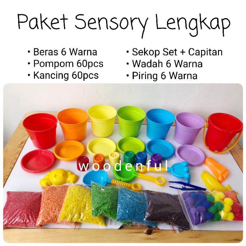 [TERBARU] Woodenful - Paket Sensory Toys Mainan Montessori Sensory Play