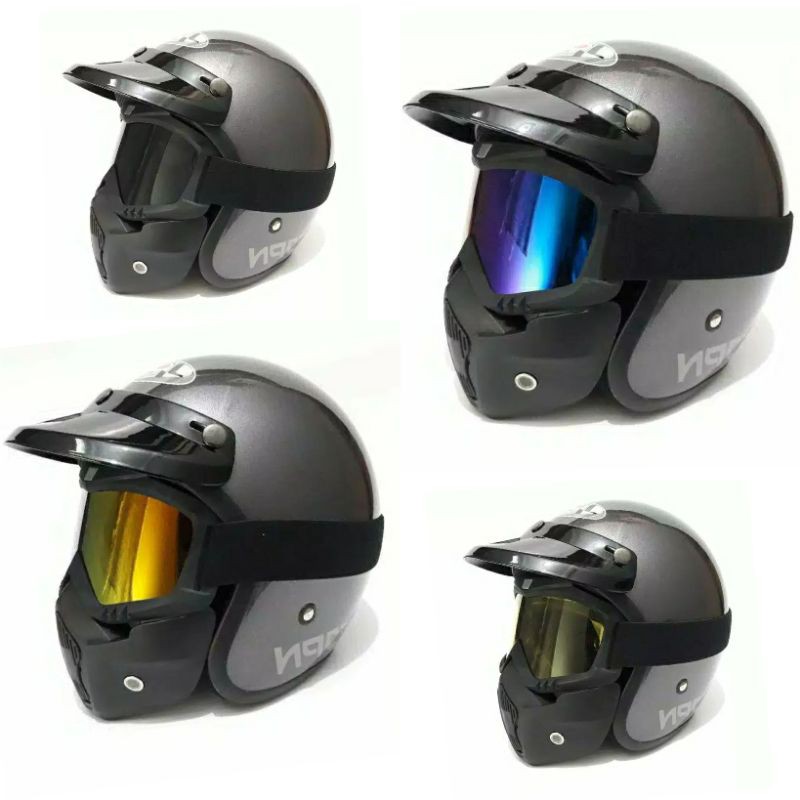 Helm Bogo Jpn Granito Glossy Set Google Mask