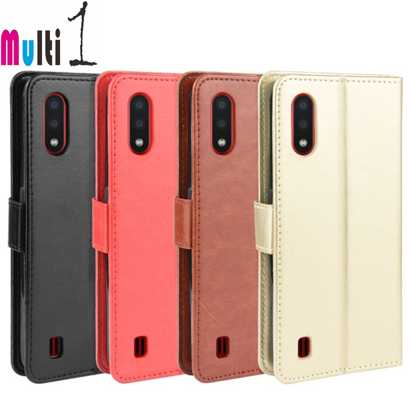 Leather Case Samsung Galaxy A01 Samsung A 01 Flip Cover