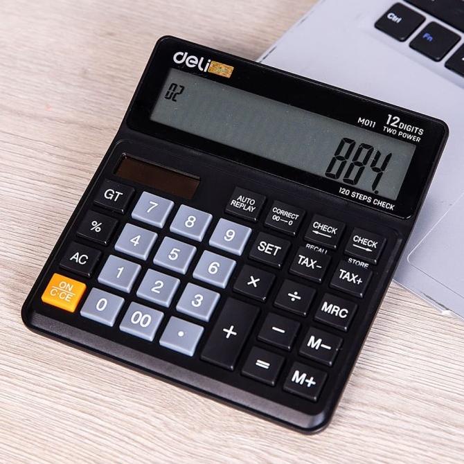 

[COD] Deli Kalkulator Meja / Desk Calculator - Hitam/Black 12 digits EM01120 KOMPLIT Kode 969