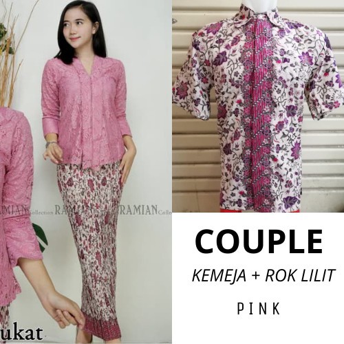 Couple kebaya floy brukat/couple wisuda/couple kondangan/couple batik modern/termurah couple kartini