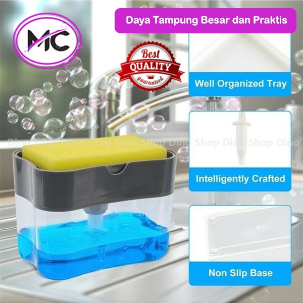 Tempat Sabun Cuci Piring Otomatis Dispenser Spons Busa Sponge Dapur Cuci Piring Hemat Sabun Premium Murah Praktis